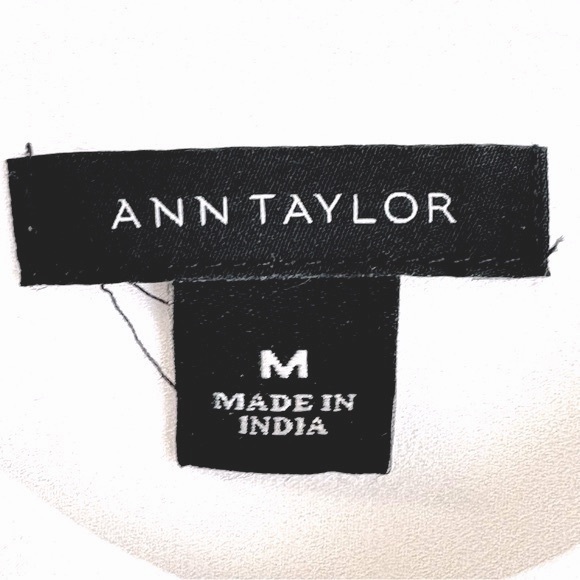 Ann Taylor 3/4 Sleeve Off White Blouse Gathers at Front and Back Size Medium - Picture 3 of 5